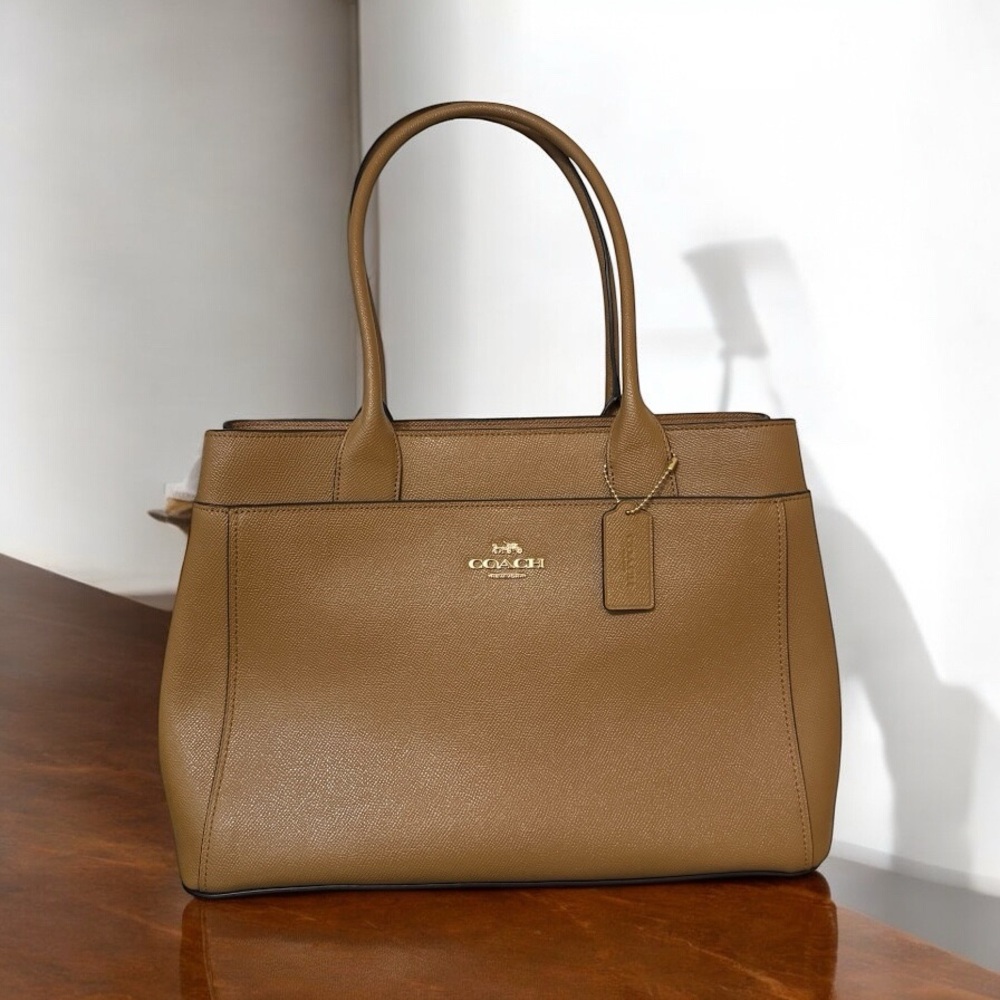 Coach Tan Light Saddle Leather Tote Shoulder Bag